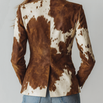 Agathe | Vintage Printed Cow Blazer Eco-Friendly