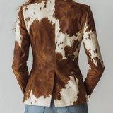 Agathe | Vintage Printed Cow Blazer Eco-Friendly