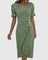 Kataryna Comfortable Summer Midi Dress in Green