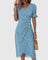 Kataryna Comfortable Summer Midi Dress in Blue