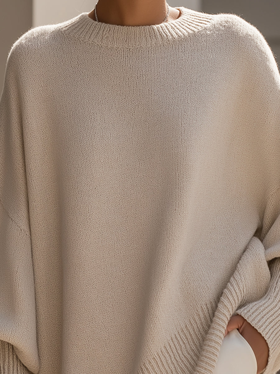 Women's Oversized Batwing-Sleeve Sweater, photo 7