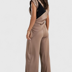 Asymmetrical Set with Draped Shoulders and Flared Pants, photo 3