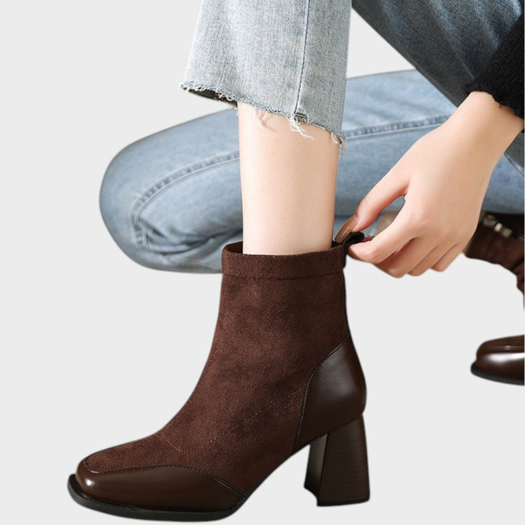 Women's Boots with Decorative Details in Brown