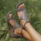 Leila Comfort Sandals in Gray