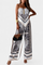 Women's Bandeau Top and Wide-Leg Pants in Apricot