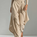 Beige Boat-Neck Top & Ruffle Pants Set, photo 4