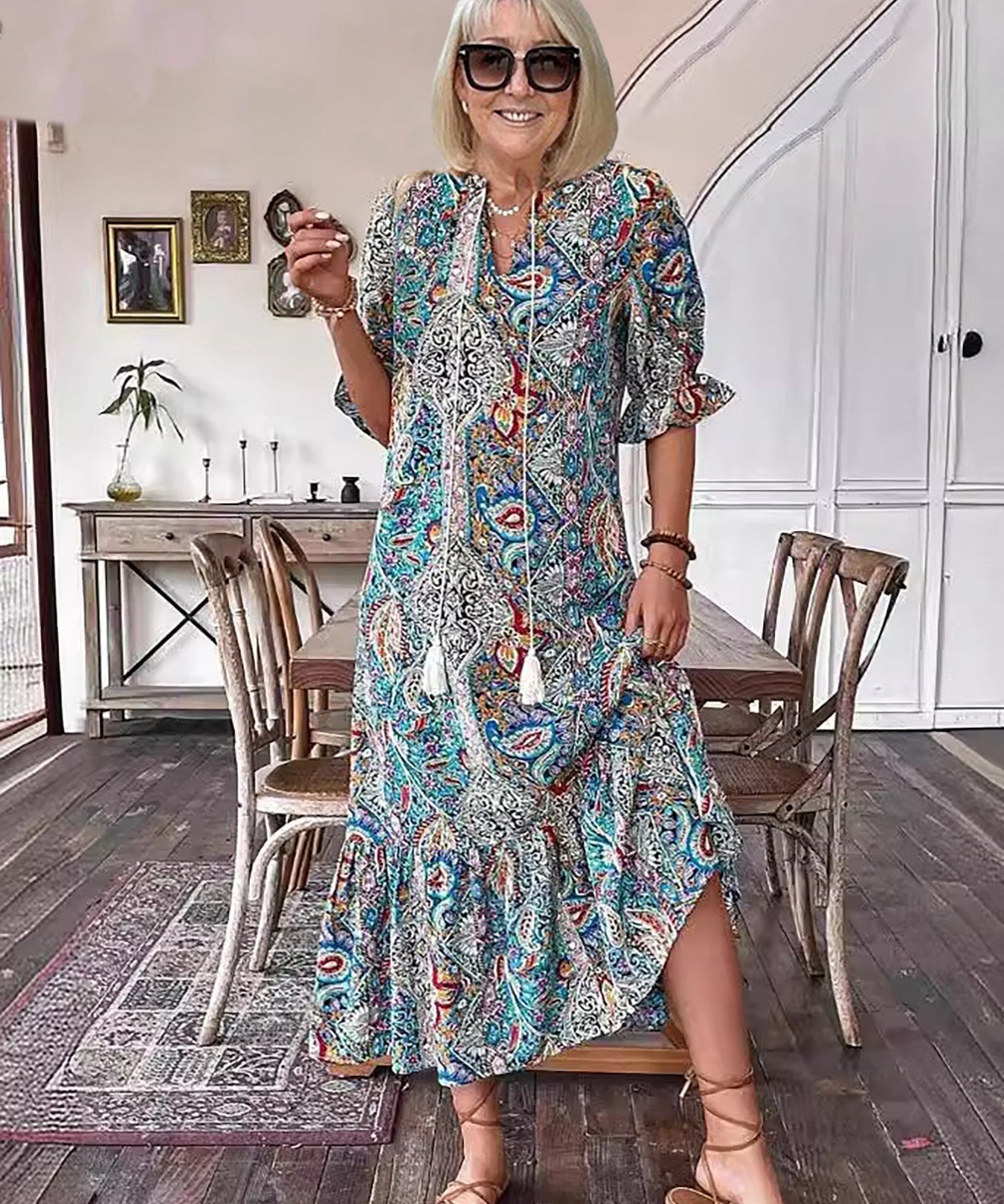 Women's Boho Grace Midi Dress, photo 2