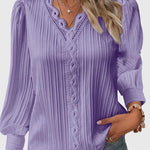 Women's Elegant Pullover Blouse in Purple