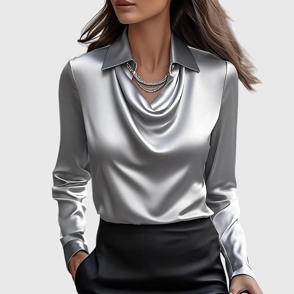 Women's Elegant Blouse – Nova in Silver