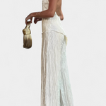 Halter Neck Asymmetrical Top with Wide-Leg Pants Set, photo 3