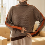 Women's Luxe Herringbone Mock-Neck Sweater, photo 5
