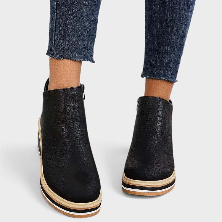 Women's Platform Ankle Boots with Zip, photo 16