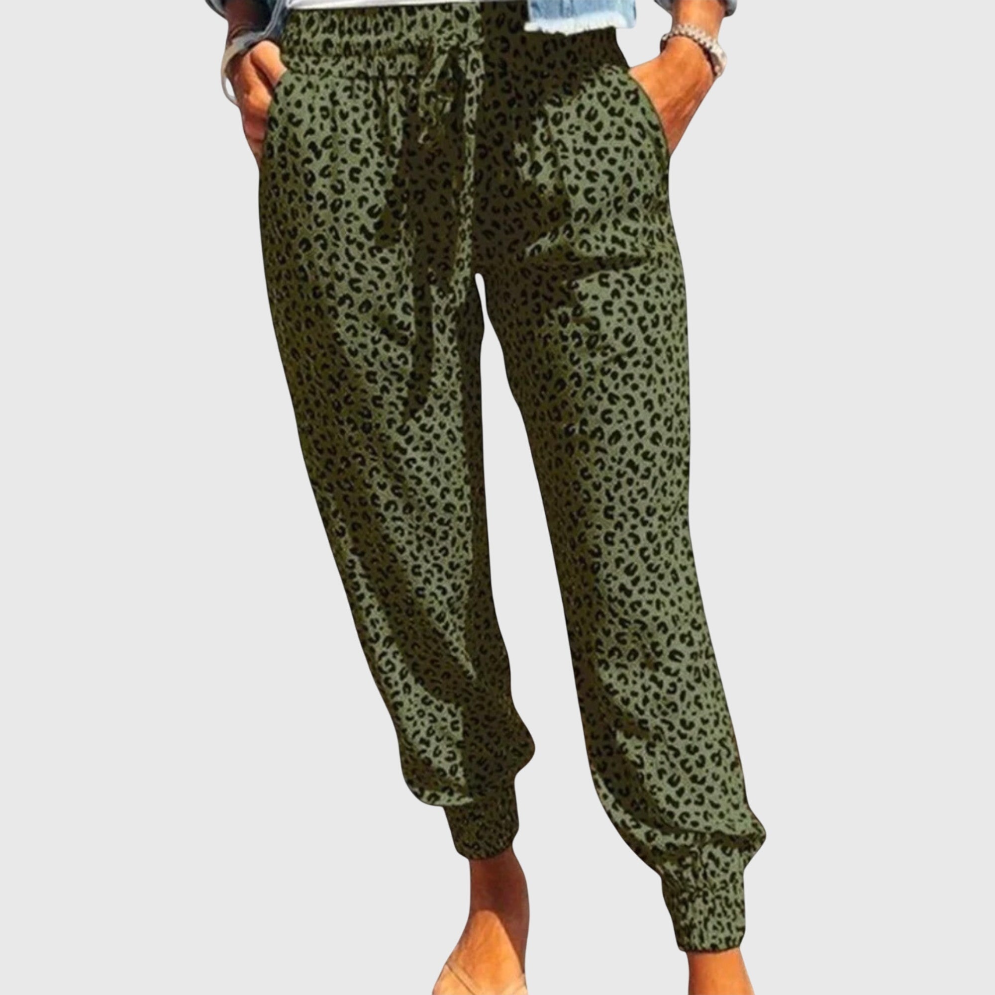 Women's Leo Pants with Wide Legs in Green