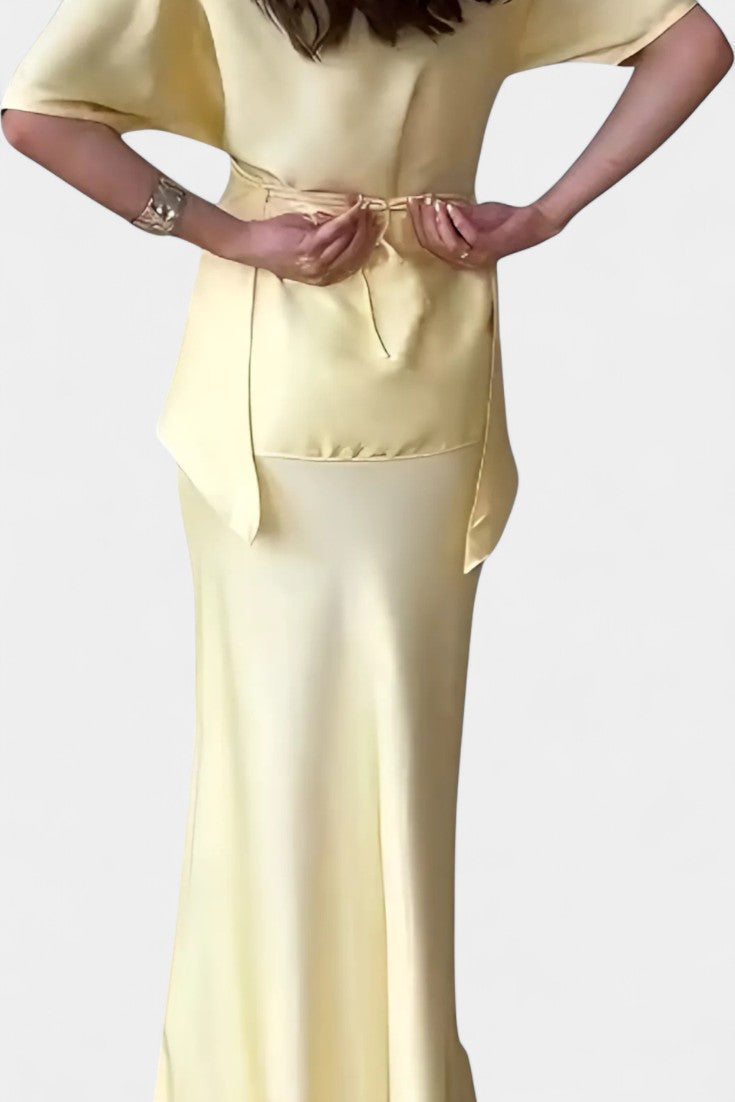 Two-Piece Ensemble with Crisscross Straps and Flowing Skirt, photo 4