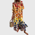 Women's Elegant Bohemian Dress in Yellow