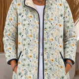 Light Quilted Jacket with Yellow Florals