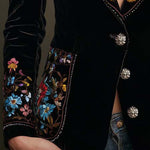 Apolline | Multicolored Floral Embroidered Blazer