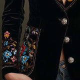 Apolline | Multicolored Floral Embroidered Blazer