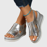 Veronica Comfort Sandals in Silver