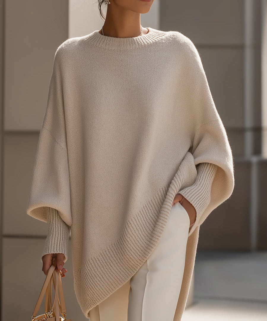 Women's Luxe Oversized Sweater in Beige