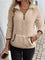 Women's Half-Zip Hoodie in Khaki