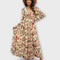 Ynah Elegant Maxi Dress in Apricot