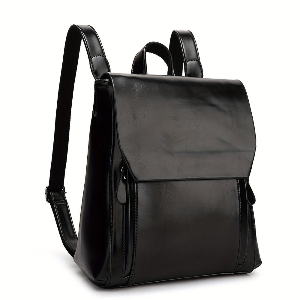 Women's Padded Vintage Backpack in Black