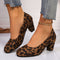 Tazie Comfort Heels in Brown Leopard