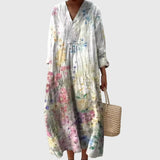 Women's Geometric Midi Dress in Style 8
