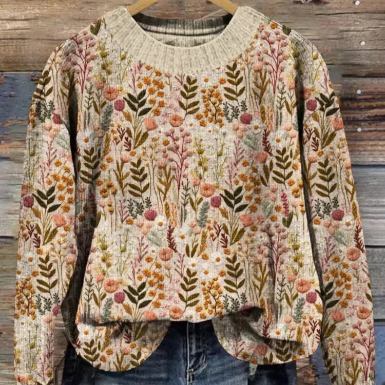 Women's Soft Floral-Knit Sweater, photo 2
