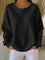 Women's Classic Waffle Knit Sweater in Black