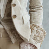 Constance | Ivory Tailored Embroidered Blazer