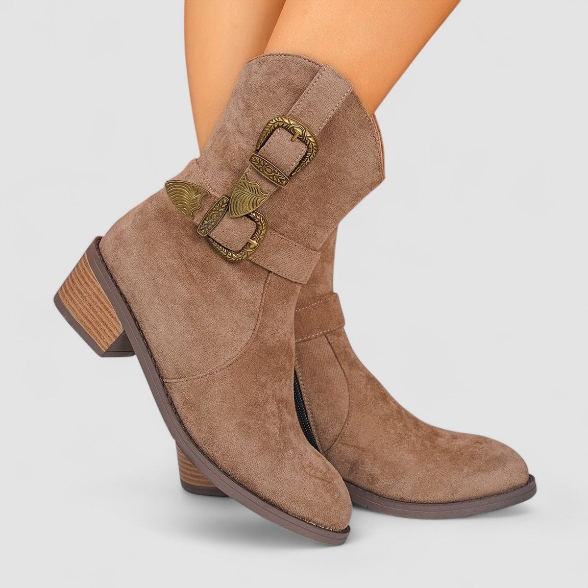 Rosa Comfort Western Boots in Brown