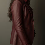 Delphine | Vintage Burgundy Blazer