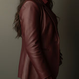 Delphine | Vintage Burgundy Blazer