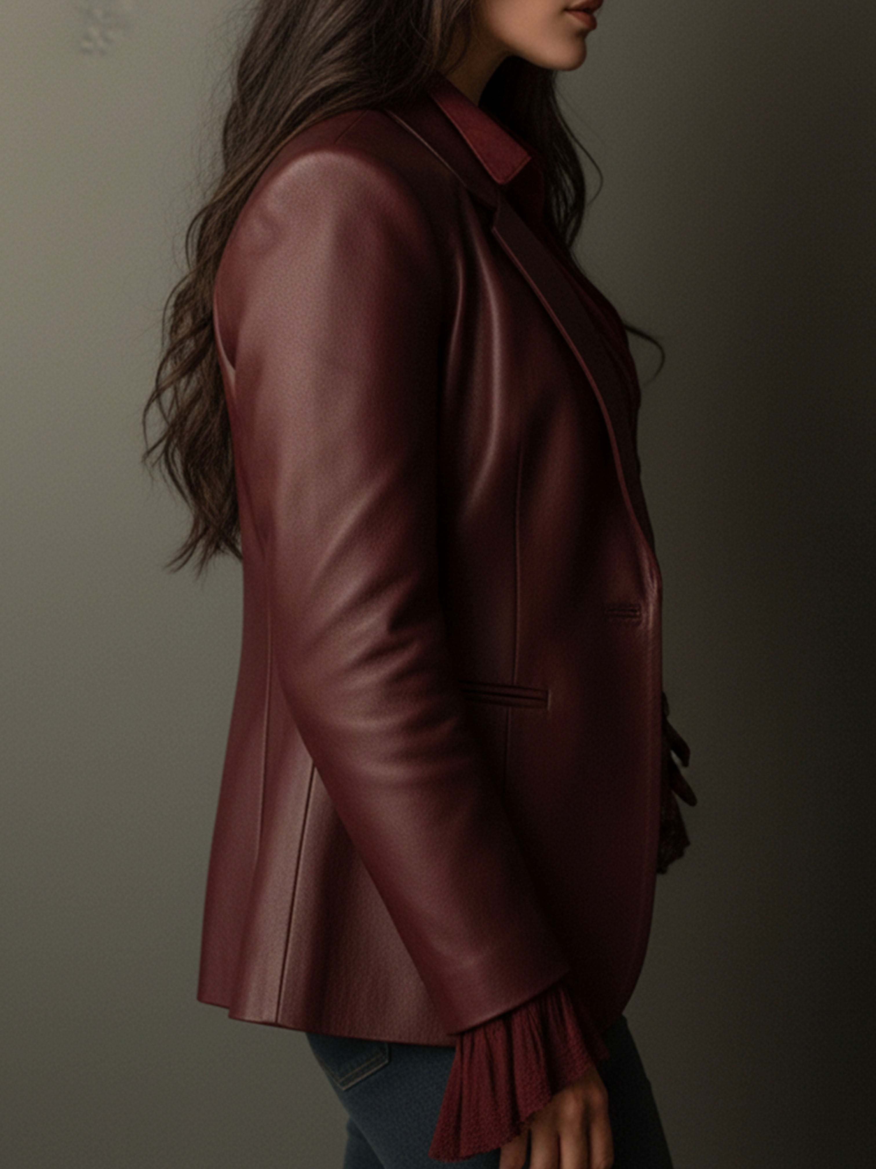 Delphine | Vintage Burgundy Blazer