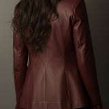 Delphine | Vintage Burgundy Blazer