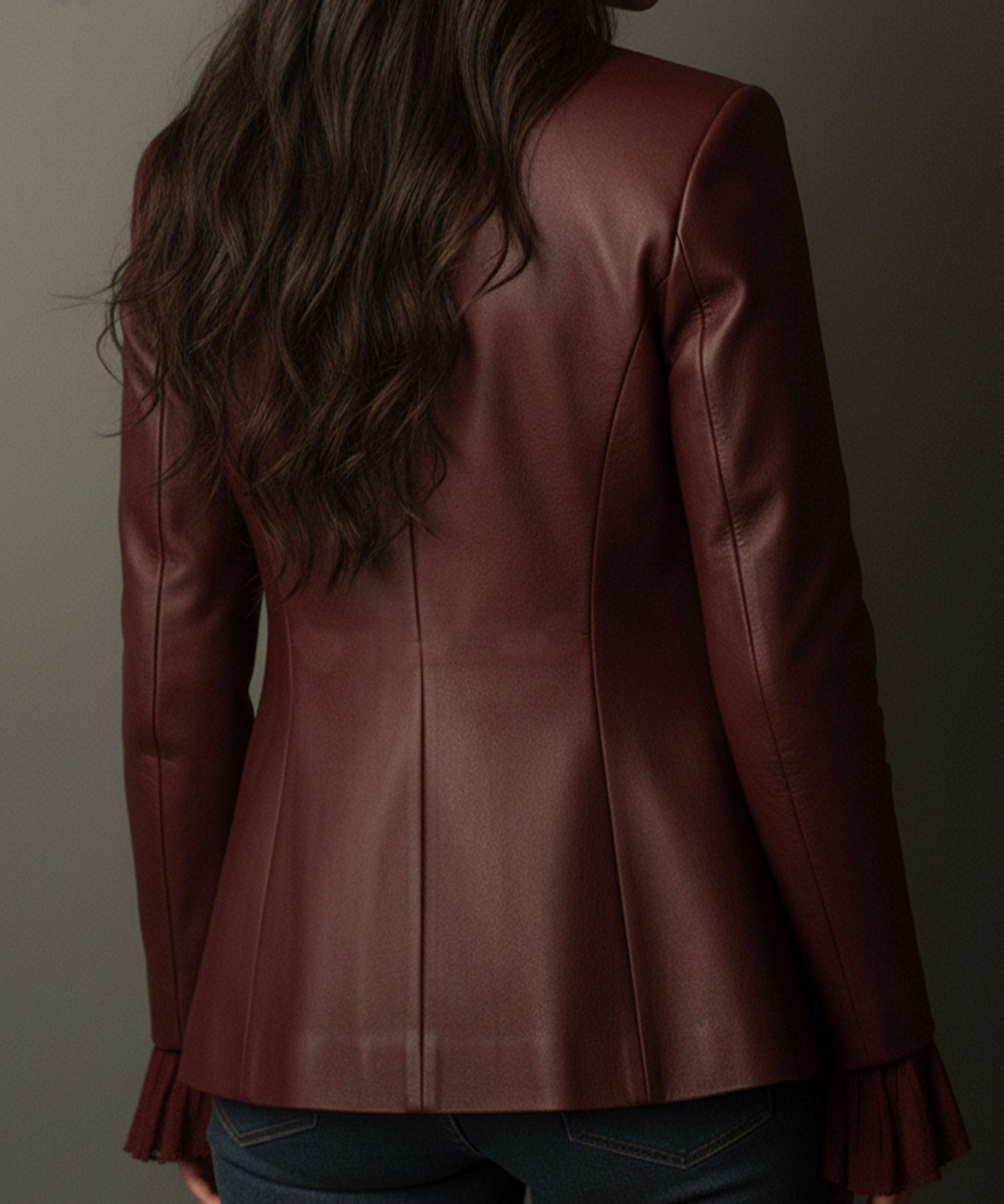 Delphine | Vintage Burgundy Blazer