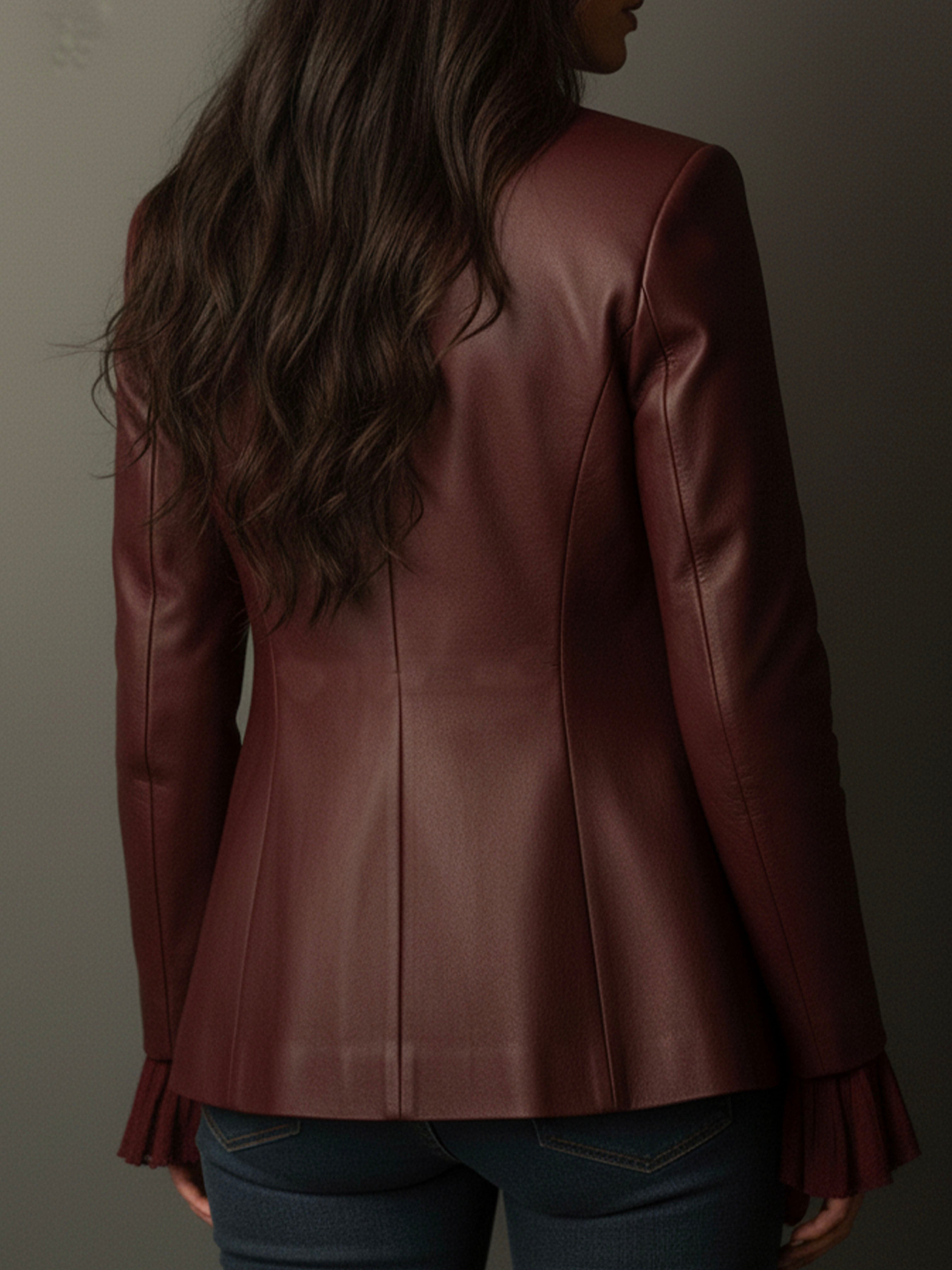 Delphine | Vintage Burgundy Blazer