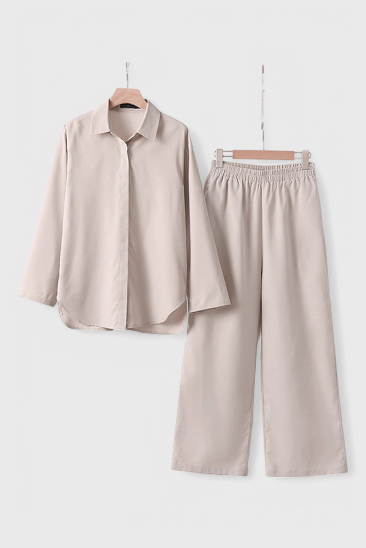Relaxed Fit Two-Piece Linen-Cotton Ensemble, photo 2