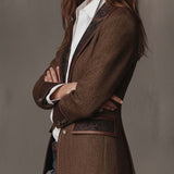 Gisèle | Chevron Print Panel Blazer