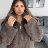 Oversized Teddy Jacket with Stand Collar, photo 10