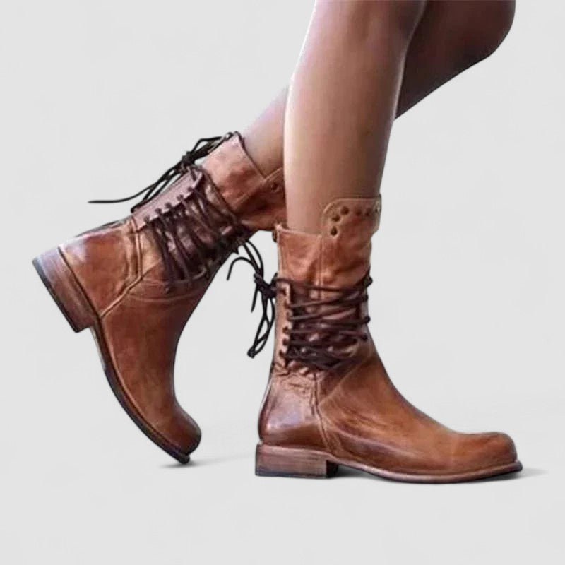 Mae Comfort Western Boots in Brown