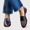 Women's Contrast Loafers in Red/Blue