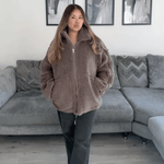 Oversized Teddy Jacket with Stand Collar, photo 9