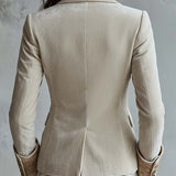 Constance | Ivory Tailored Embroidered Blazer
