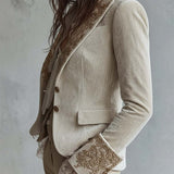 Constance | Ivory Tailored Embroidered Blazer