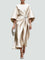 Women's Elegant Flowing Evening Midi Dress in Khaki