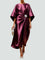 Women's Elegant Flowing Evening Midi Dress in Red