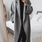 Women's Classic Tailored Coat in Gray
